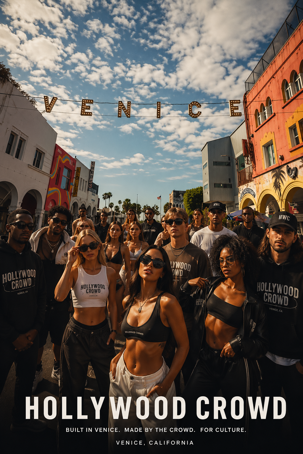 hollywood crowd in venice