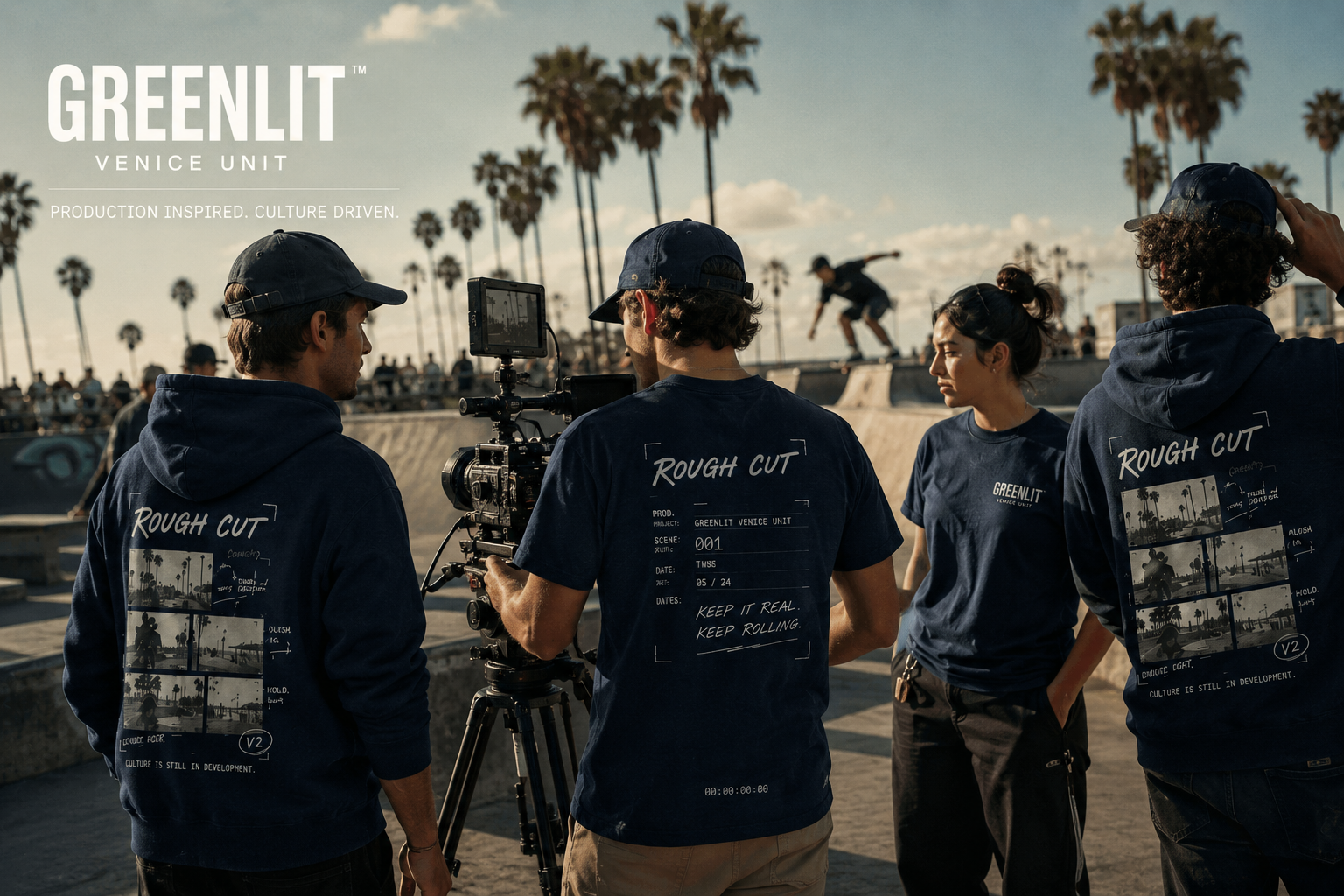 greenlit roughcut venice skateboard park shoot april 2026