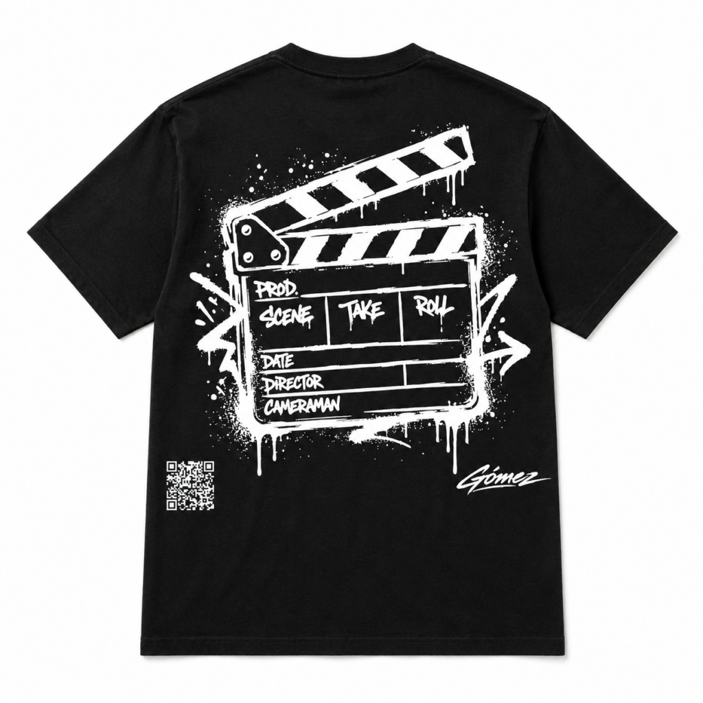 greenlit slate shirt black back